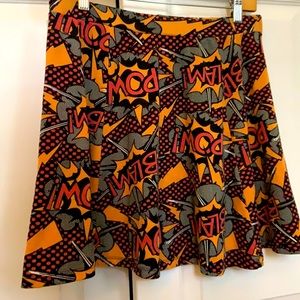 POW! Comic print skater skirt
